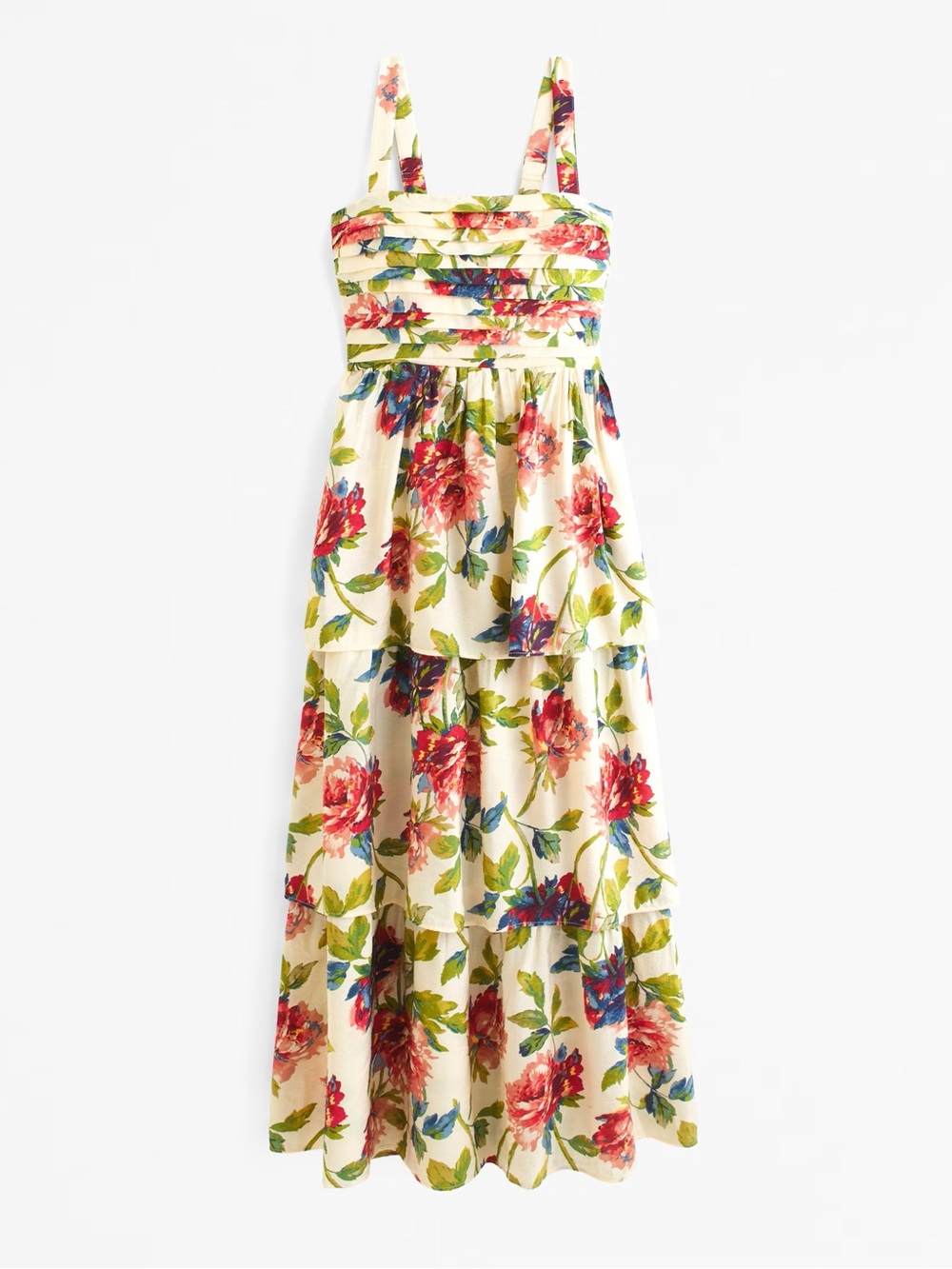 Abercrombie & Fitch The A&F Emerson Tiered Maxi Dress Floral